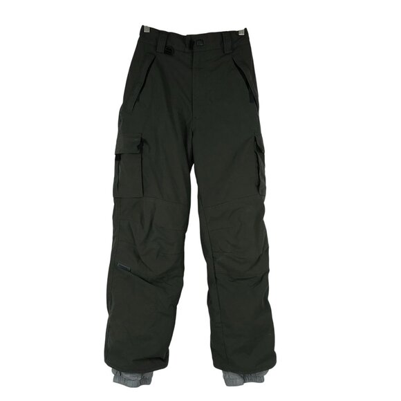 TURBINE - BOYS YOUTH LARGE - GREEN 100% NYLON CARGO SNOW-SKI PANTS - Picture 1 of 7